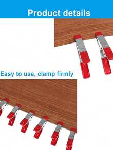 4-Inch Heavy Duty Spring Clamps, Metal Clips With Rubber Tips, Suitable For Woodworking, Camping, Photography, Furniture Crafts, Home Decor, Backdrops - A - View 3