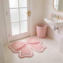 1pc Pink Bow Pattern Doormat, Decorative Carpet, Bedroom Decor, Small Rug, Carpet, Home Decor, Living Room Carpet, Living Room Small Rug, Bedroom Rug, Living Room Home Decor, Outdoor Rug, Washable Carpet - Multicolor - View 10