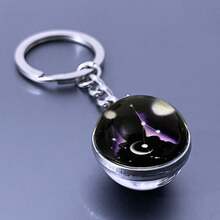 12pcs/Set Zodiac Constellation Luminous Glass Ball Keychain Pendant Bag Charm - Multicolor - View 14