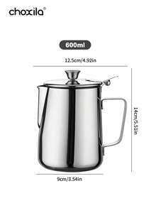 choxila 1 buah Teko Pembuih Susu Stainless Steel dengan Tutup dan Corong, Teko Kopi Multifungsi untuk Penggunaan di Rumah - Teko kopi baja tahan karat - View 10