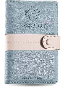 Funda para Pasaporte, Carteras para Pasaporte con Bloqueo Rfid, Caja de Tarjeta de Visita Bolsa de Almacenamiento de Documentos de Viaj (Negro) - Rosa - Ver 10