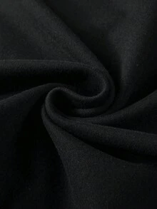 100% algodón puro, transpirable y agradable para la piel. Diseño clásico de cuello redondo, corte ajustado y adecuado para todo tipo de cuerpos. Estampado de moda con estilo minimalista y de alta calidad. Diseño unisex perfecto para conjuntos de pareja, ideal para el transporte diario, citas, ocio y ropa urbana - versátil y atemporal. - Negro - Ver 3