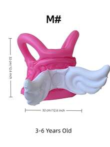 1 phao bơi bơm hơi, chất liệu PVC, họa tiết hoạt hình, thích hợp cho các bữa tiệc bể bơi mùa hè. - Hồng - Xem 11