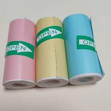 Colorful Mini Thermal Printer Paper Refill For Most Mini AI Thermal Printers 57 X 25mm Thermal Sticker Paper Rolls For T02/M02 Remove Plastic Roll Holder Study Notes Photos Journals Memo Lists - View 7