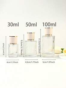 زجاجة عطر رذاذ زجاجية فاخرة سعة 30مل/50مل/100مل، قابلة لإعادة التعبئة، وعاء سفر محمول، ديكور منزلي، هدية عيد الميلاد ورأس السنة الجديدة - متعدد الألوان - مشاهدة 3