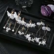 5对金属及环保材质轻奢花瓣水滴耳环套装 - XH92823517 - 查看 6