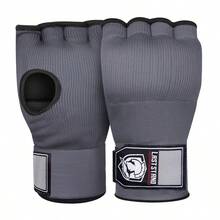 GINGPAI Muay Thai Boxing Gel Gloves Adult Half Finger Boxing Gloves Unisex Slouchy Quick Wrap Band - Multicolor - View 6