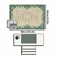 1 pieza Felpudo de estilo marroquí con diseño floral vintage persa, alfombra suave y lavable para baño, cocina, entrada, pasillo, dormitorio, sala de estar, apto para todas las estaciones - P - Ver 11