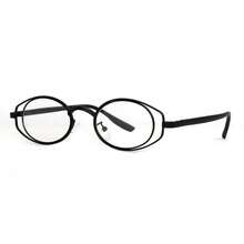 European And American Double-Ring Oval Eyeglass Frames For Beautiful Female Students, Offering A High-End, Fashionable, And Unique Floral-Colored Decorative Frame - Black Frame White Film - View 11