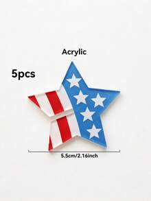 1/5 pièces Décoration de bord de tasse avec étoiles du drapeau américain, décoration de fête de la Fête de l'Indépendance, drapeau rouge blanc bleu, étiquette suspendue en forme d'étoile, identificateur de boisson, décoration de table de fête de célébration, fournitures de fête à thème patriotique, décoration festive réutilisable pour barbecue d'intérieur et d'extérieur, pique-nique - Édition spéciale du jour de l'indépendance - Voir 13