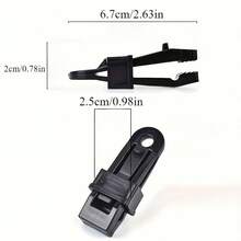 20 piezas de ganchos resistentes a la intemperie para carpa - Reutilizables y multiusos para asegurar la carpa y la lona durante el campamento y actividades al aire libre - Multicolor - Ver 5