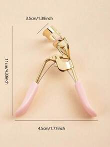 1pc Gold Handle Eyelash Curler + 10pcs Replacement Pads, Beauty Essential Tool, Easily Create Perfect Curled Lashes In 5 Seconds, Portable Eyelash Curler Suitable For Travel, Home And Business Use, Unisex, Can Also Be Used For Home Decor, Vanity, Bedroom, Women's Gift, Mother's Day Gift - Multicolor - View 6