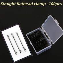 100pcs/Set Black Straight Hair Clips, Wavy Clips, Small Black Clips, Hair Accessories, Steel Clips, Women's Bangs Clips, Hair Clips, Bridal Wedding Accessories, Women's Beach Accessories, Travel Essentials, Mother's Day Gift,Hair Claws,Bobby Pin - Multicolor - View 3