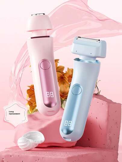 SKYWORTH 600mAh大容量电池脱毛器，适用于敏感部位、面部脱毛，一键启动，粉色和蓝色可选，适用于旅行、露营、浴室、卧室等各种场景，是送礼的最佳选择。
