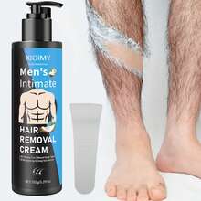 Xioimy Men's Natural Extract Hair Removal Cream - Gentle Formula, Lightweight On Skin, Quick And Residue-Free Body Hair Removal, Long-Lasting Smooth, Suitable For Underarms, Legs, Arms, Intimate Areas, Chest, Body And More - Cream - View 1