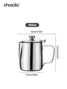 choxila 1 buah Teko Pembuih Susu Stainless Steel dengan Tutup dan Corong, Teko Kopi Multifungsi untuk Penggunaan di Rumah - Teko kopi baja tahan karat - View 8
