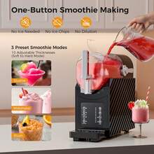 Havato Slushie Machine No Ice Needed, Slushy Machine For Home, 88 Oz Frozen Drink Maker With 3 Preset Programs For Ice Slush, Snow Slush, Milkshake, Adjustable Hardness, LED Display, Low Nosie(<42dB), Self-Cleaning, Black - US A Type Plug(110-127V) - View 4