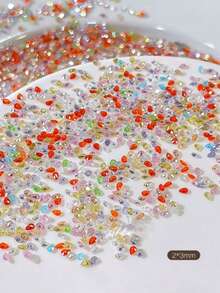 50 piezas de decoraciones de arte de uñas con gotas de agua de cristal de circonia de color caramelo - Multicolor - Ver 5