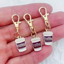 10 Fun Coffee Cup Keychains, Small Key Additions, Bag Charms, Perfect For Back-To-School Gifts, Summer Presents, Or Birthday Surprises Sold By - Multicolor - View 4