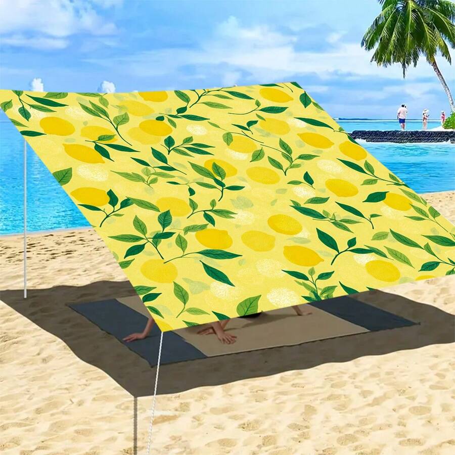 1 tấm tranh minh họa cây cối tươi mát theo phong cách phẳng hiện đại - Màu sắc tươi sáng, rực rỡ, hương vị trái cây nhiệt đới, chanh - Phong cách Mori, trái cây đồng quê - Tươi mát, tràn đầy năng lượng, nắng ấm, chữa lành, vị chua ngọt, cảm giác sống động - Tranh hoa Mandala nhiều màu sắc dùng cho lều cắm trại, vải che nắng ngoài trời, mái che, võng, dù che nắng bãi biển, thiết bị phiêu lưu ngoài trời, bao gồm cả dây treo.