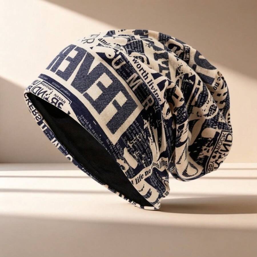 Spring And Autumn American-Style Retro Modern Personality Pullover Hat For Men And Women, Lazy Headscarf Hat, Japanese-Style Slouchy Hat - Royal Blue - View 1