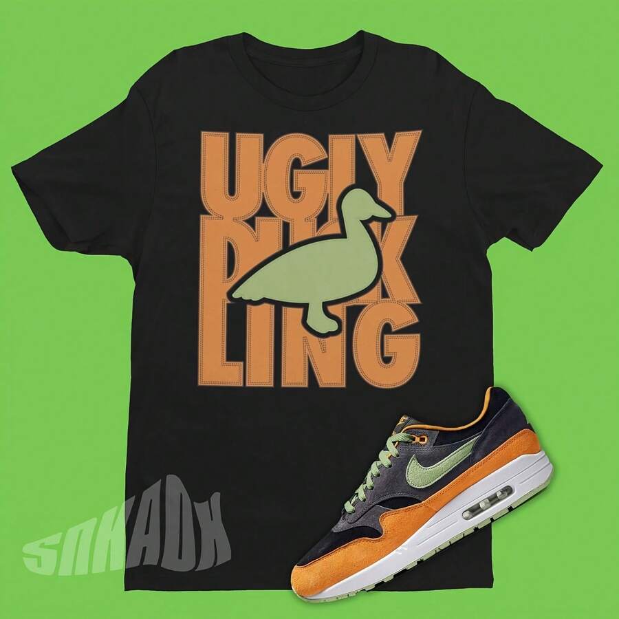 Ugly Duckling Shirt To Match With Airs Maxs 1 Ugly Duckling Honey Dew - Shirt To Match With Honey Dew Airs Maxs 1 - Airs Maxs Matching Tee - DUCK SVG - 款式 - 查看 1