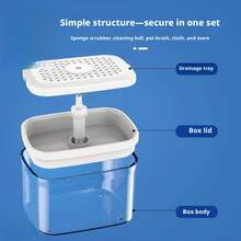 Manual Pump Liquid Soap Dispenser, Automatic Liquid Soap Dispenser, Dish Washing Brush, Dish Sponge, Soap Dish For Kitchen - Soap Dispenser + Sponge - View 8