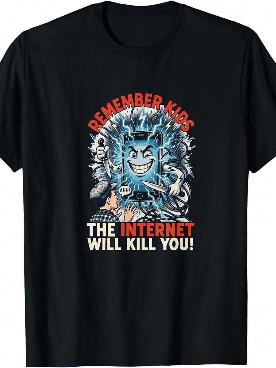 The Internet Dangerous T-Shirt - Black - View 1