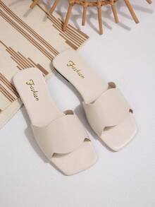 Sandal đế bằng thời trang đa năng dành cho nữ, thích hợp cho mùa hè. - trắng - Xem 5