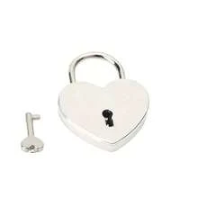 1 Set Customized Engraved Heart Lock & Key Set, Personalized Name & Date Padlock, Couple Matching Jewelry Gift - Multicolor - View 15