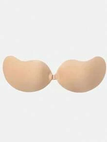 1pc Seamless Invisible Lift Bra, Women's Backless Strapless Bra, Seamless Self-Adhesive Silicone Nipple Covers, Suitable For Wedding Dresses, Available In Skin Tone And Black, Reusable, Suitable For All Seasons - Multicolor - View 11