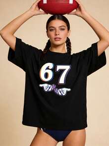 Camiseta de manga corta con cuello redondo suave y casual de verano para mujer, tops para salir, vintage, Gen Z, tops, curvas, ropa Y2K, algodón, Italia, Grecia, tops de mujer, tops bonitos, camisetas gráficas, conjuntos de primavera, estilo callejero americano, casual deportivo, estilo unisex, estilo casual urbano, casual, jersey, camisetas holgadas, ropa de calle retro, estilo de los 90, estilo de los 2000, subcultura, estilo europeo, tops negros, tops blancos, conjuntos de fiesta de los 90. Negro - Negro - Ver 1