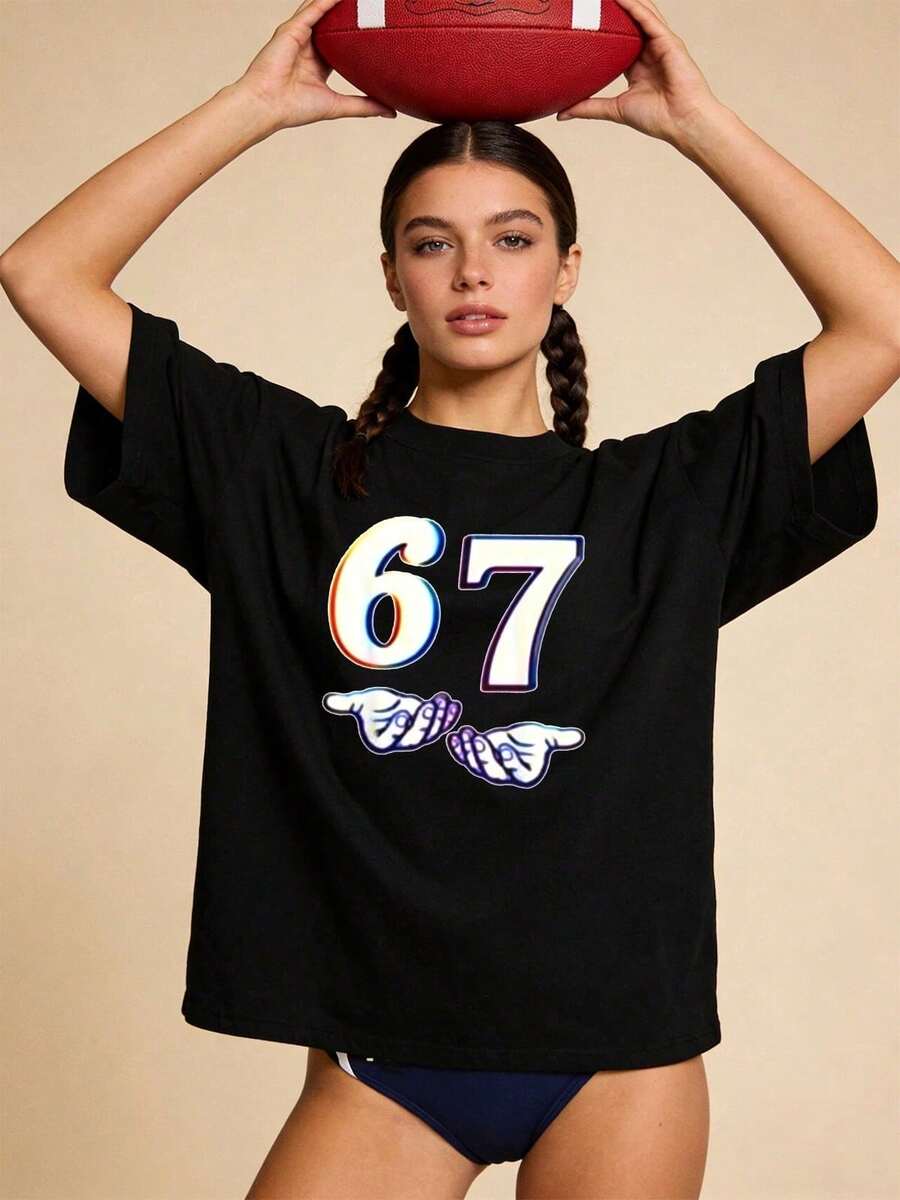 Camiseta de manga corta con cuello redondo suave y casual de verano para mujer, tops para salir, vintage, Gen Z, tops, curvas, ropa Y2K, algodón, Italia, Grecia, tops de mujer, tops bonitos, camisetas gráficas, conjuntos de primavera, estilo callejero americano, casual deportivo, estilo unisex, estilo casual urbano, casual, jersey, camisetas holgadas, ropa de calle retro, estilo de los 90, estilo de los 2000, subcultura, estilo europeo, tops negros, tops blancos, conjuntos de fiesta de los 90. Negro - Negro - Ver 1