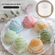 Khuôn nến hình kem, khuôn hình ốc quế, khuôn làm đồ thủ công mỹ nghệ bằng đất sét, khuôn làm nến thơm. - Kem - Xem 7