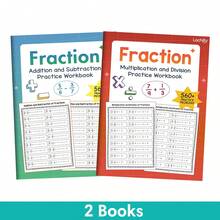 Addition Subtraction & Multiplication Division Fraction Arithmetic Workbook For Kids Handwriting, Children's Learning Tools,Student School Supplies, Math Learning Resource, Teachers Teaching Aids, School Tutoring Learning Book For Back To School - Multicolor - View 14