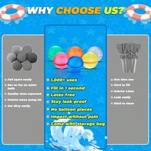 Mother's Day Family Fun, Reusable Magnetic Water Balloons, Silicone Self-Sealing Splash Balls For Parent-Child Pool Beach Play, Easter Backyard Party Gifts For Kids - 彩色 - 查看 3