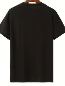 1 pieza camiseta hombre diseño micrófono letras estilo urbano para músicos y eventos Disponible en varios colores - Negro - Ver 3
