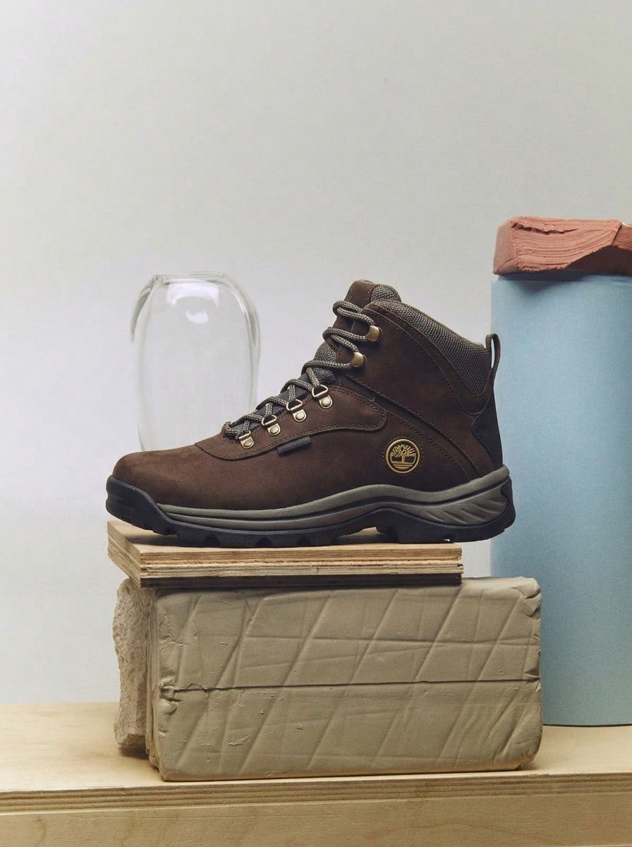 Timberland White Ledge Mid 男士徒步靴 防水吸汗透气防晒防风保暖多功能纯色Logo 弹性好易洗速干 运动户外徒步日常上学男士小麦色 TB012135 - 棕色 - 查看 1