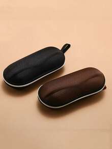 1pc Mini Grid Fashion Glasses Case, Fashionable Lanyard, Portable Crush-Resistant EVA Eyeglasses Box, Anti-Drop - Multicolor - View 2