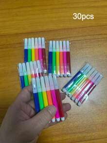 1/6/30/60pcs Mini Marker Pens, 6/12 Colors, Portable, Suitable For Painting, Coloring, Marking And Note-Taking - Multicolor - View 5