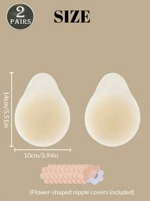 1/2 Cặp Miếng độn ngực hình dây thừng siêu mỏng bằng silicon, vô hình và không đường may, thích hợp cho áo ngực, bikini và áo tank top. - Nhiều màu - Xem 12