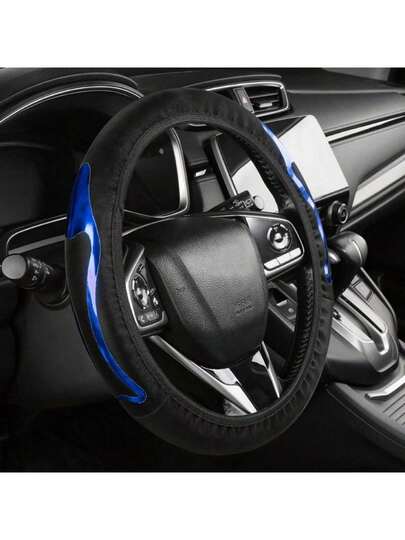 Bọc vô lăng co giãn 15 inch với chất liệu mềm mại, tạo cảm giác như da thật.