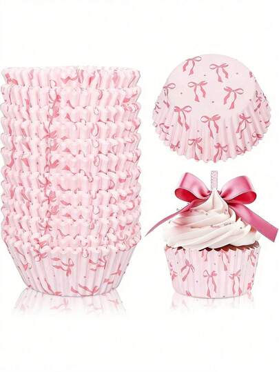 10/20/100/200pcs Valentine's Day Cupcake Liners, High Quality Baking Cups, Cute Design, Heart-Shaped Wedding Series, Newlywed Anniversary, Birthday Party Decor, Suitable For Birthday And Wedding Parties, Carnival Theme