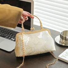 Simple Shoulder Bag Handbag Clutch Cheongsam Bag Crossbody Bag Multi-Purpose Chinese Style Women Bag Valentines - 金色 - 查看 7