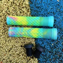 AOFDA 14CM Soft Mountain Bike Handlebar Grips, Mixed Color Rubber Anti-Slip Shock Absorbing Cycling Accessories, Suitable For Off-Road Bike & Bicycle - Multicolor - View 8