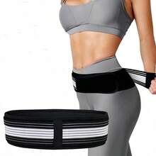 Polyester Waist Belt, Adjustable Hip Support Brace Suitable For Pelvis And Lumbar Spine, Unisex Design For Fitness, Yoga, Protecting Hips And Waist - Black - View 11