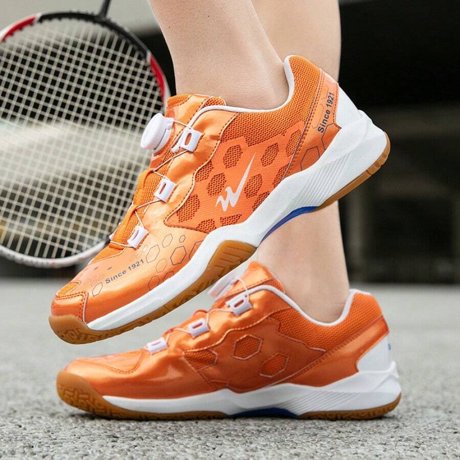 Giày tennis cổ thấp unisex nhẹ, thoáng khí, thời trang cổ điển, chống trượt, bền bỉ, thiết thực cho học sinh, thanh thiếu niên tập luyện ngoài trời. - trái cam - Xem 1