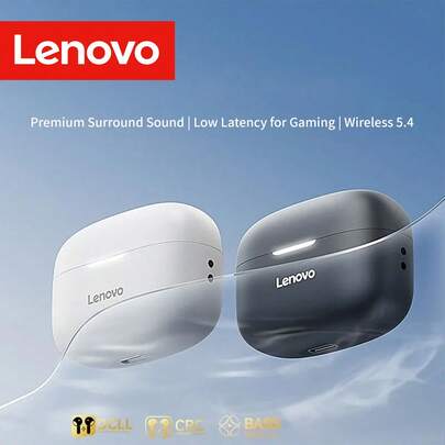 Lenovo EA110 2026 Nuevos auriculares inalámbricos verdaderos | Conexión Bluetooth 5.4 estable | Modo de juego de baja latencia | Sonido envolvente | Llamadas claras | Larga duración de la batería