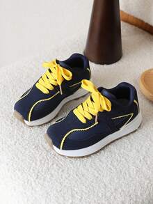 1 Paar Mädchen Sportschuhe, Kinder Casual Weichsohlen Sneaker, Neues Design für Frühling/Herbst - Blau - Übersicht 2