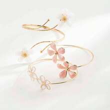 Mydear 1pc Fashionable Versatile Oil Drop Plumeria Bracelet Body Jewelry Accessory, Suitable For Women's Daily And Party Wear - Flowers - View 9